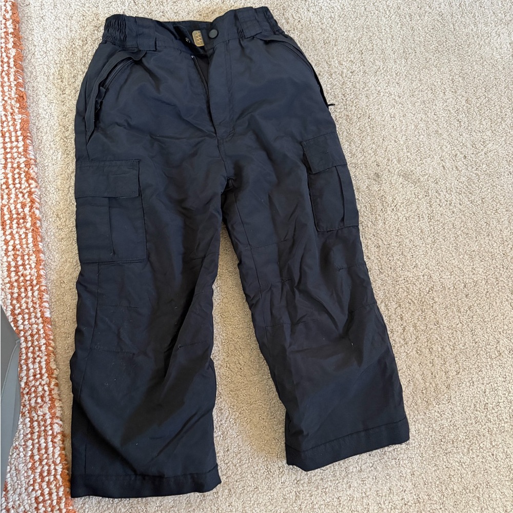 Pulse Kids Black Cargo Snow Pants